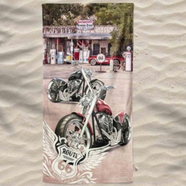 Motorcycle Harley Davidson Microfiber Beach Towel 180 x 100 cm