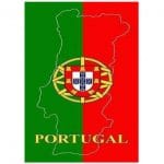 Microfiber Beach Towel Flag + Map of Portugal 180 x 100 cm
