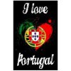 Black Portugal Heart Microfiber Beach Towel 180 x 100 cm