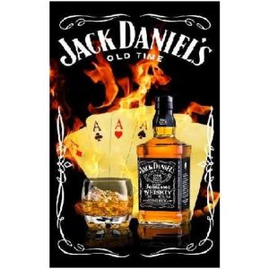 Jack Daniels Poker & Bottle Microfiber Beach Towel 180 x 100 cm
