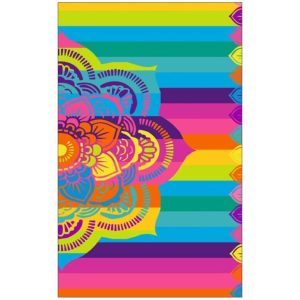 Striped Mandala Microfiber Beach Towel 180 x 100 cm
