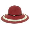 Red Lady’s Capeline with Stripe and Flower Thread