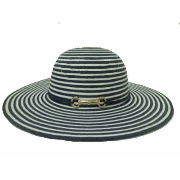 Blue Golden Strap Striped Capeline