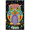 Fluorescent Owl Microfiber Beach Towel 180 x 100 cm