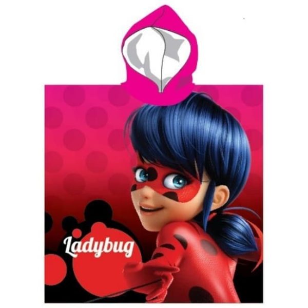 LadyBug Polyester Beach Poncho - Front