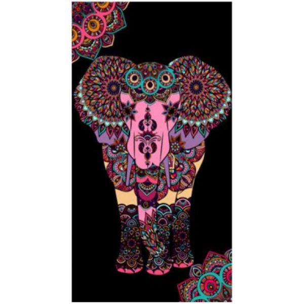 Fluorescent Elephant Microfiber Beach Towel 180 x 100 cm