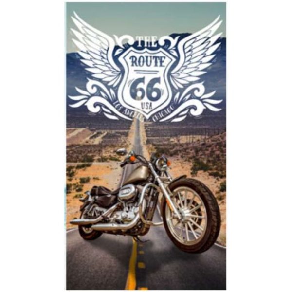 Route 66 Microfiber Beach Towel 180 x 100 cm