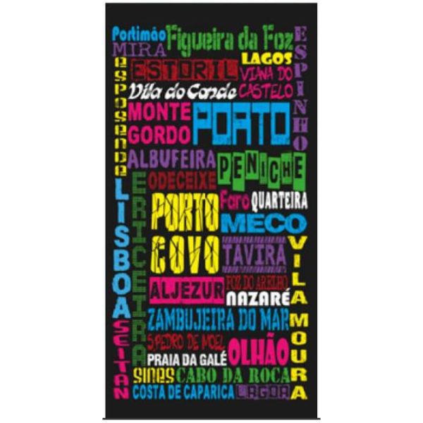 Cities Microfiber Beach Towel 180 x 100 cm