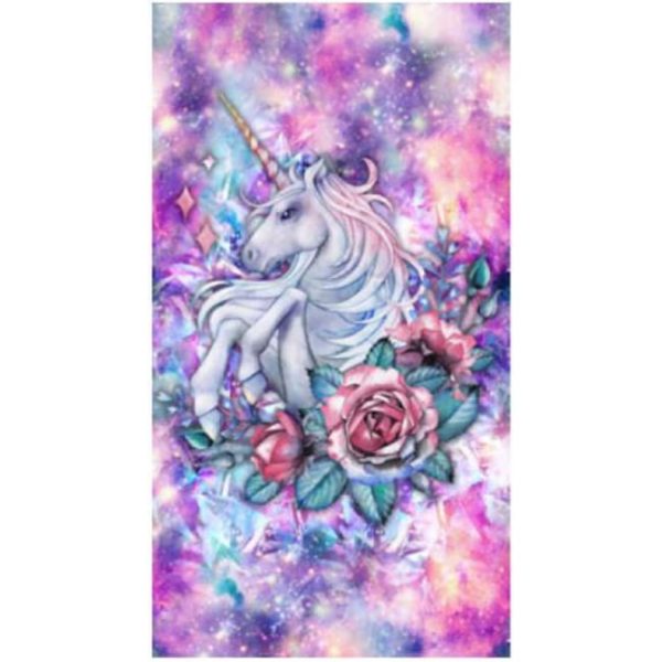 Roses and Unicorns Microfiber Beach Towel 180 x 100 cm