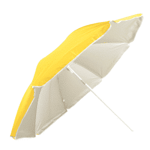 Yellow Polyester Parasol UV Protection 1.76 m
