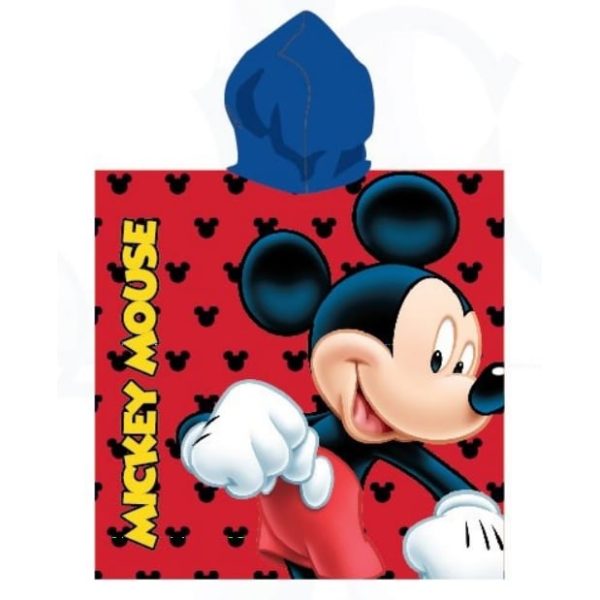 Mickey Polyester Child Beach Poncho - Back