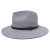 Gray Men's Hat Right-Brimmed with Braided Ribbon