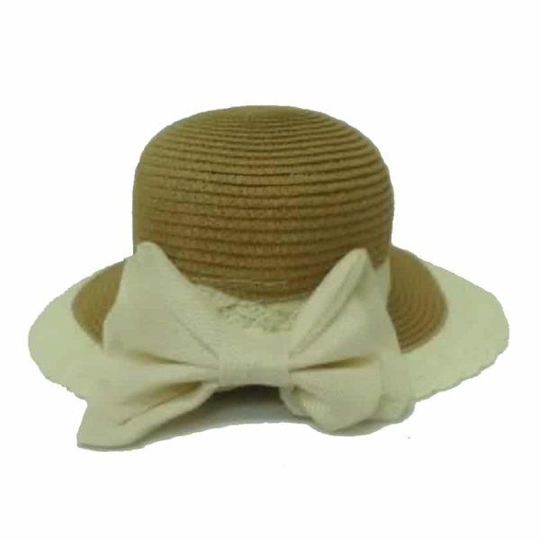 Brown Lady’s Hat Tuide Bow in the Back