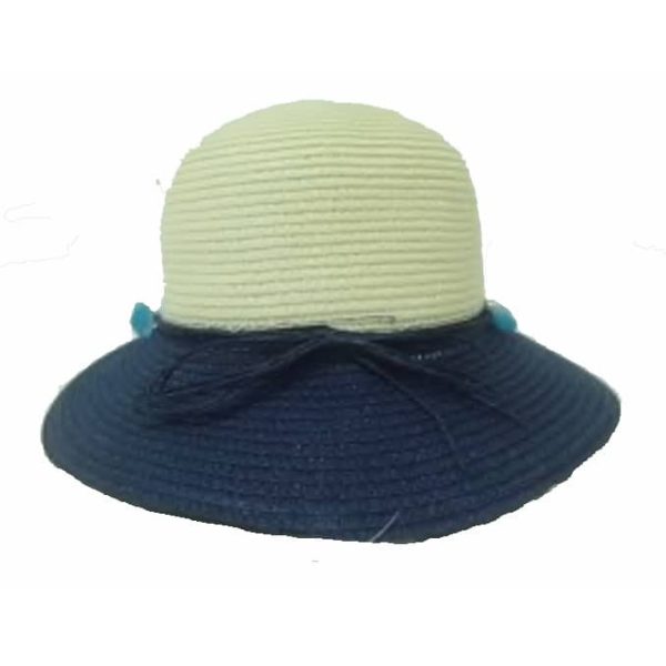 Dark Blue Two-Color Short Brim Lady Hat