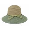 Light Blue Two-Color Short Brim Lady Hat