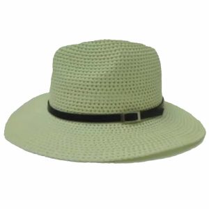 White Unisex Hat Thin Straw