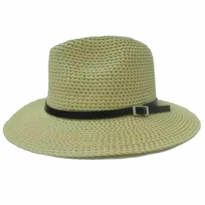 Beige Unisex Thin Straw Hat