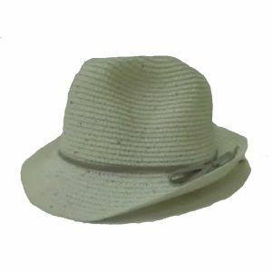 White Flat Small Flappy Sequined Hat