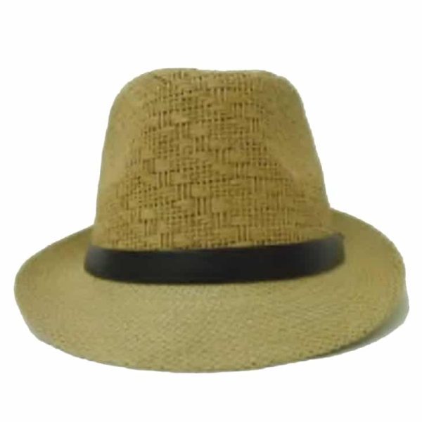 Yellow Flat Small Hat with Flap and Patterned Cup