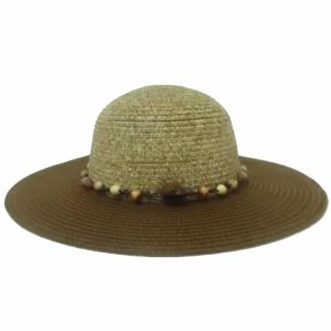 Brown Women’s Capline with Tinted Cup and Beaded Thread