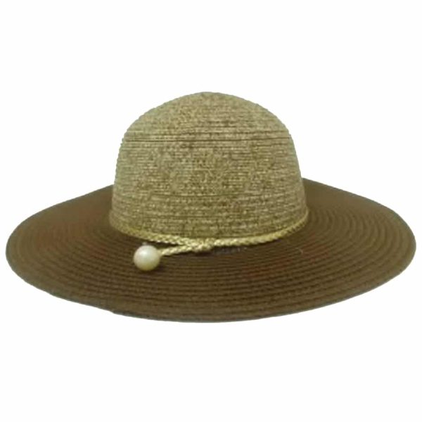 Brown Lady Capline with Tinted Cup and Golden Braid