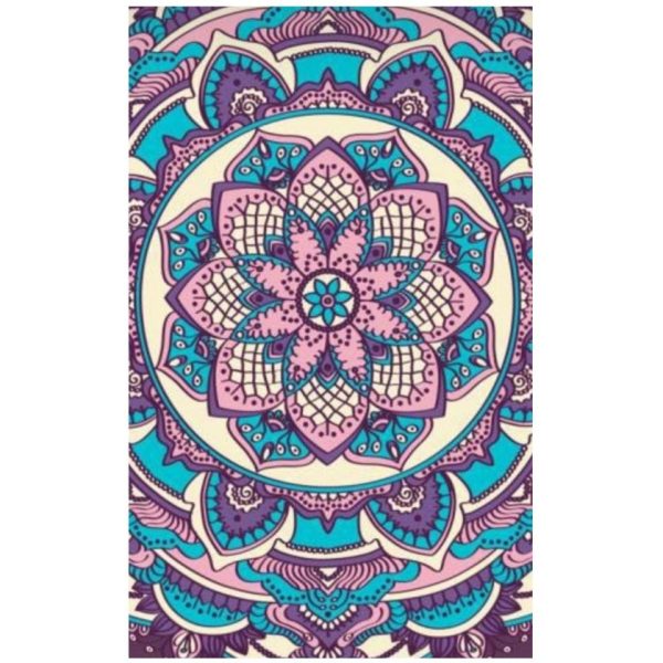 Mandala Lilac Microfiber Beach Towel 180 x 100 cm