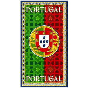 Portugal Flag Mosaic Microfiber Beach Towel