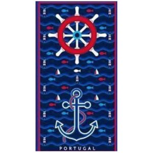 Rudder and Anchor Microfiber Beach Towel