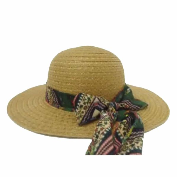 Light Beige Lady Capline with Ribbon and Flower Bow
