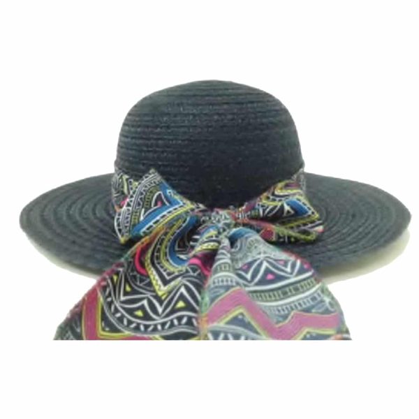 Black Lady Capline with Ribbon and Flower Bow