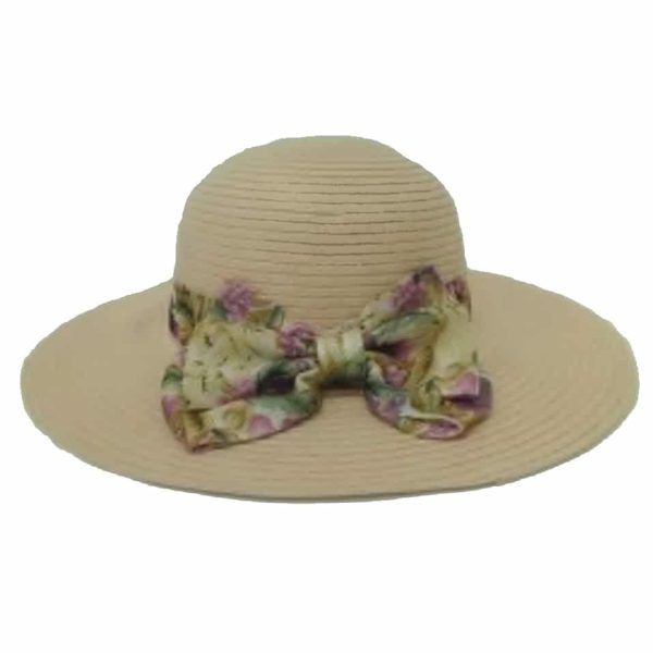 Pink Lady Capline Thin Straw with Flower Bow and Ribbon