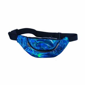 Blue Holographic Waist Bag