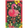 Flamingo and Flowers Microfiber Beach Towel 180 x 100 cm