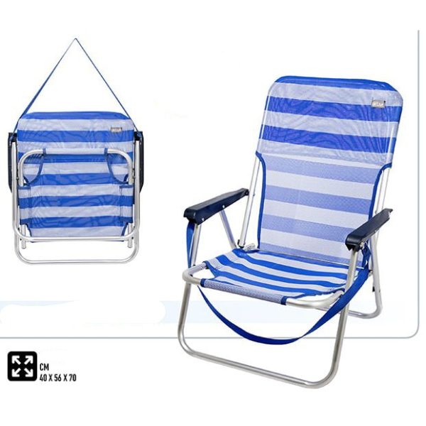 Low Aluminum Beach Chair with Handle