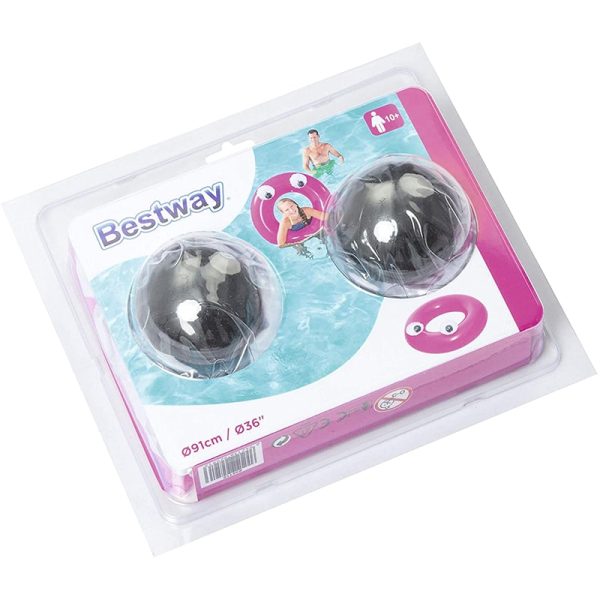Pink Bestway Inflatable Eyes Big Ring #36119