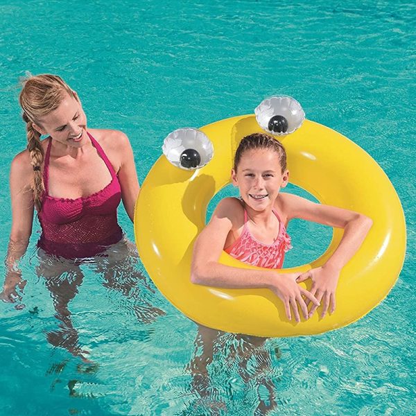 Yellow Bestway Inflatable Eyes Big Ring #36119