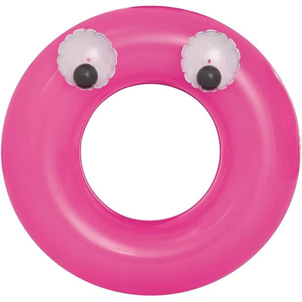 Pink Bestway Inflatable Eyes Big Ring #36119