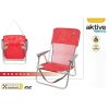 Low Red Aluminum Beach Chair with Handle