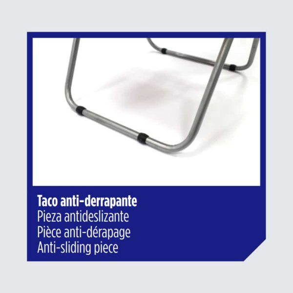 High Reclining Cretone Chair with Armrests