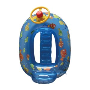 Inflatable Car for Children with Leg Support Peixinhos Aremar #6458 Blue