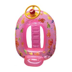 Inflatable Car for Children with Leg Support Peixinhos Aremar #6458 Pink