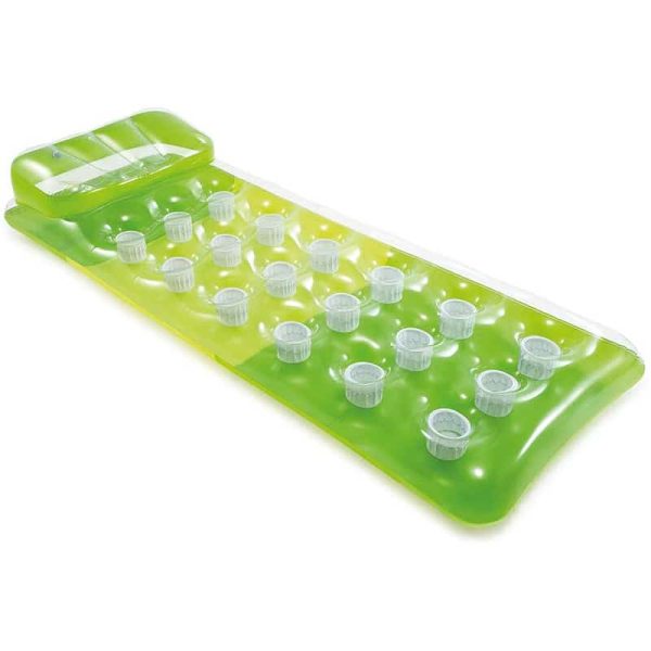 Intex Colored Inflatable Cup Mattress with Cushion #58890 Green
