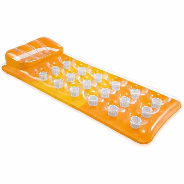 Intex Colored Inflatable Cup Mattress with Cushion #58890 Orange