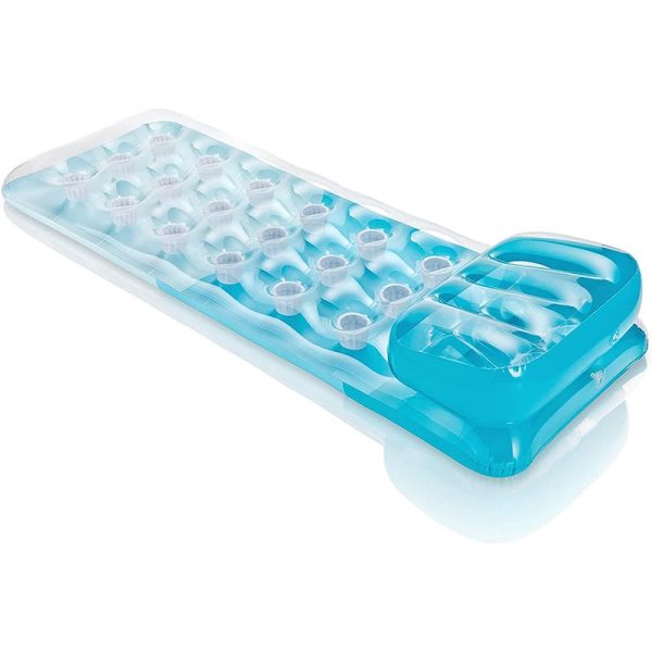 Intex Colored Inflatable Cup Mattress with Cushion #58890 Blue