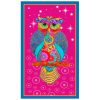 Pink Owl Microfiber Beach Towel