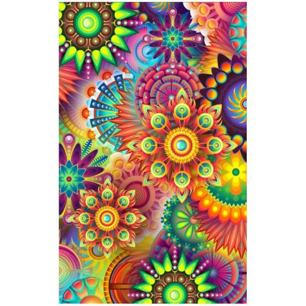 Psychedelic Mandalas Microfiber Beach Towel