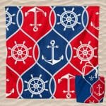Anchor and Rudder Double Beach Towel
