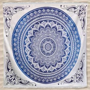 Large Indian Mandala Round Towel 240 x 210 cm