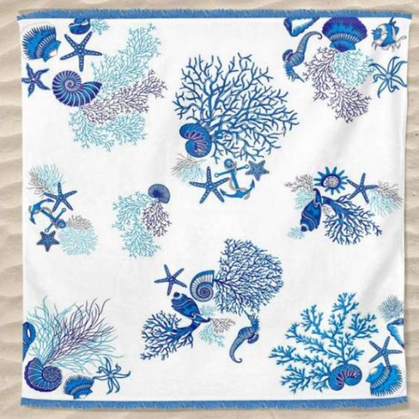 Large Indian Sea Life Towel 240 x 210 cm