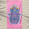 Pink Turkish Hand Microfiber Beach Towel